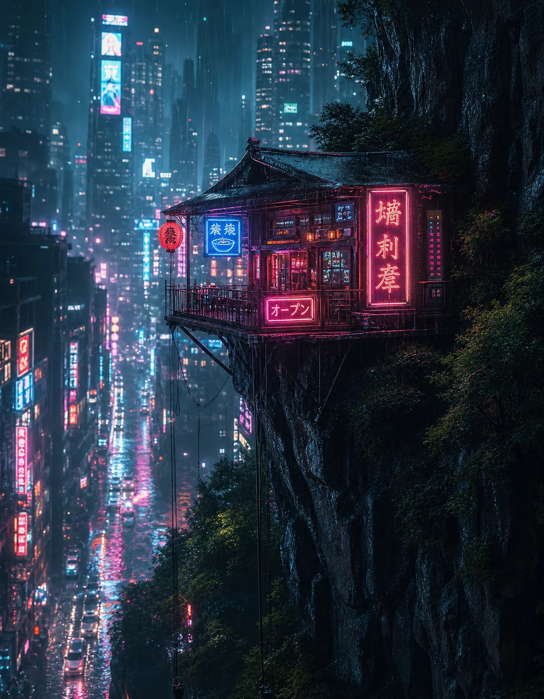 Neon cityscape · image to video