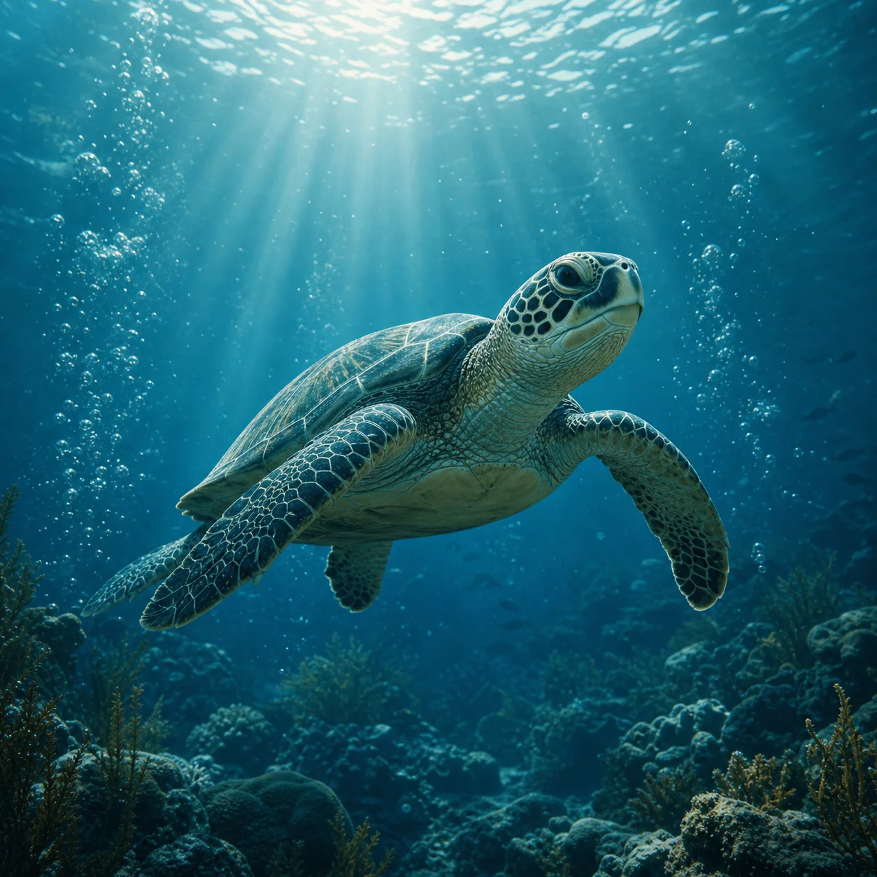 Underwater whale · Generated with Stable Video Diffusion